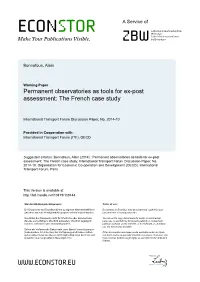Permanent Observatories As Tools for Ex-Post Assessment: the French Case Study