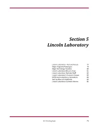 Section 5 Lincoln Laboratory