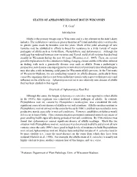 Status of Aphanomyces Root Rot in Wisconsin