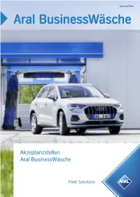 Akzeptanzstellen Aral Businesswäsche Aral Tankstellen Mit Businesswäsche Stand 03/2021