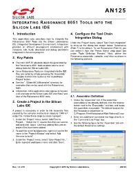 AN125: Integrating Raisonance 8051 Tools Into The