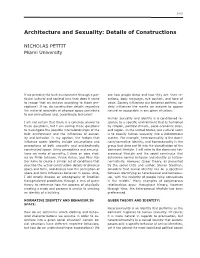 Architecture and Sexuality: Details of Constructions