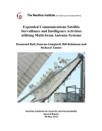 Expanded Communications Satellite Surveillance and Intelligence Activities Utilising Multi-Beam Antenna Systems