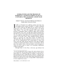 Hydro-Power and the Promise of Modernity and Development in Ghana: Comparing the Akosombo and Bui Dam Projects