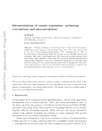 Interpretations of Cosmic Expansion: Anchoring Conceptions and Misconceptions