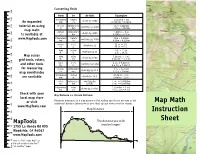 Map Math Instruction Sheet