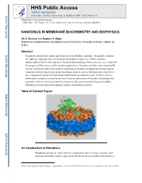Nanodiscs in Membrane Biochemistry and Biophysics