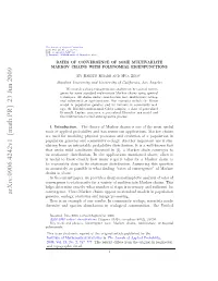 Rates of Convergence of Some Multivariate Markov Chains With