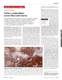 Surface Compositions Across Pluto and Charon