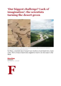 The Scientists Turning the Desert Green