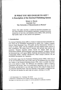A Description of the Interleaf Publishing System
