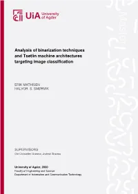 Analysis of Binarization Techniques and Tsetlin Machine Architectures Targeting Image Classification