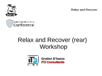 Rear) Workshop