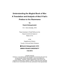 A Translation and Analysis of Abu'l-Fazl's Preface to the Razmnama