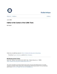 Hathor in the Context of the Coffin Texts