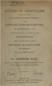 Lecture on Spiritualism