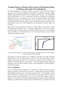 Technical Report on Design and Execution of Desalination Plants in Minicoy and Agatti, UT Lakshadweep
