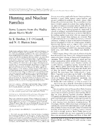 Hunting and Nuclear Families F 683 Wet Through Early Dry
