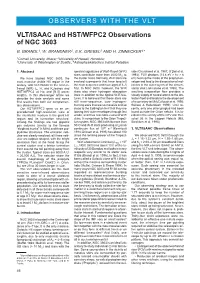 OBSERVERS with the VLT VLT/ISAAC and HST/WFPC2 Observations of NGC 3603