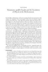 Renaissance Sgraffito Facades and the Circulation of Objects in the Mediterranean