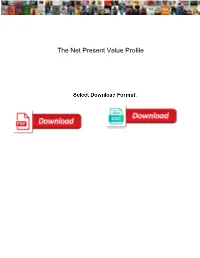 The Net Present Value Profile