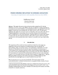 FROM CHRONIC INFLATION to CHRONIC DEFLATION Focusing on Expectations and Liquidity Disarray Since WWII