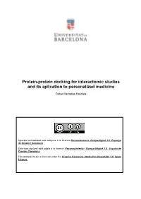 Protein-Protein Docking for Interactomic Studies and Its Aplication to Personalized Medicine