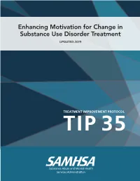 SAMHSA TIP 35 Enhancing Motivation for Change in Substance