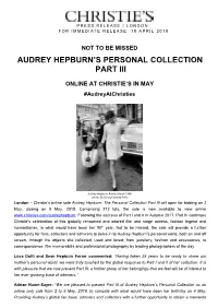Audrey Hepburn's Personal Collection Part