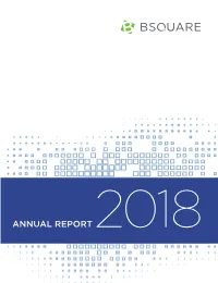 Bsquare Annual Report 2018