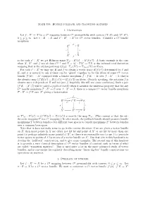 Math 396. Bundle Pullback and Transition Matrices 1. Motivation Let F : X → X Be a C P Mapping Between Cp Premanifolds with Co