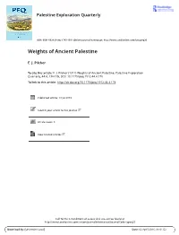 Weights of Ancient Palestine
