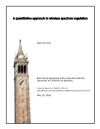 A Quantitative Approach to Wireless Spectrum Regulation