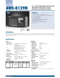 AWS-8129H Backplane and Membrane Keypad