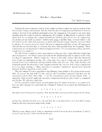 Batcher's Algorithm
