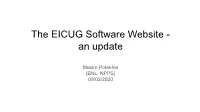 EIC Software Website: an Update