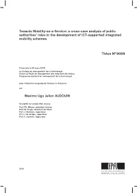 Towards Mobility-As-A-Service: a Cross-Case Analysis of Public Authorities' Roles in the Development of ICT-Supported Integrated Mobility Schemes