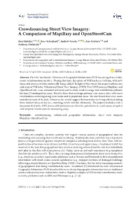Crowdsourcing Street View Imagery: a Comparison of Mapillary and Openstreetcam