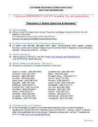Customer Assistance Storm Team (Cast) Web Page Information