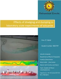 Dredging and Dumping in Laboratory Scale Experiments of Estuaries