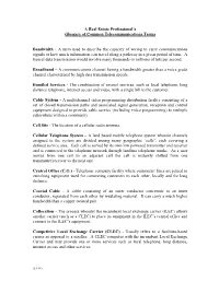 Glossary of Common Telecommunications Terms