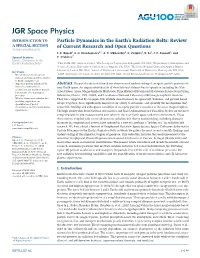 Particle Dynamics in the Earth's Radiation Belts: Review of Current