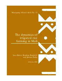 The Dynamics of Irrigated Rice Farming in Mali