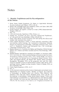 1. Identity: Englishness and the Reconfiguration of the Nation