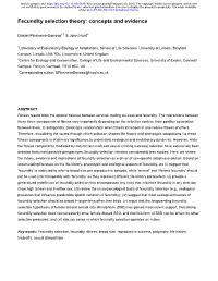 Fecundity Selection Theory: Concepts and Evidence