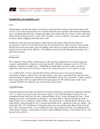 MARKETPLACE FAIRNESS ACT _____ Issue
