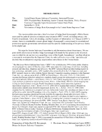 Nomination of Judge Brett M. Kavanaugh Electronic Privacy