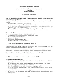 Package Leaflet: Information for the User Oxymetazoline Dr.Max 0.5 Mg