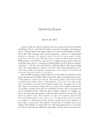 Quantum Eraser