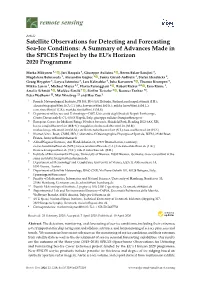 Satellite Observations for Detecting and Forecasting Sea-Ice Conditions: a Summary of Advances Made in the SPICES Project by the EU’S Horizon 2020 Programme